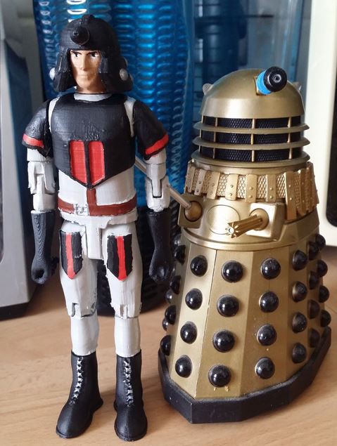 Doctor who custom movie dalek open claw arm 3d printed for 5 inch figure range